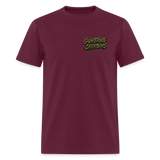 knife outline - burgundy