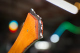 hatchet with yew wood and maple handle