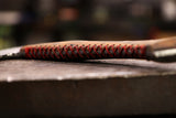 hatchet with hand stitched bocote handle