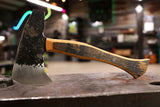 hatchet with bourbon barrel stave handle