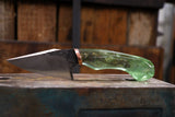 Drop point with galaxy green handle
