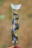 hand forged san mai serpent tang knife