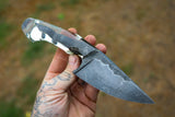 hand forged san mai serpent tang knife