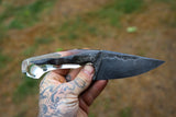 hand forged san mai serpent tang knife