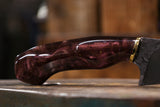 Drop point with galaxy burgundy handle