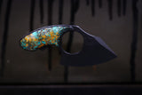 Mako- Black Cerakote w/ Teal and Gold handle