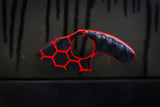 Mako- Black Cerekote w/ Red Hive pattern