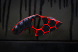 Mako- Black Cerekote w/ Red Hive pattern