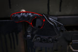 Mako- Black Cerekote w/ Red Hive pattern