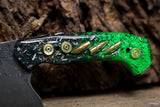 ballistic chef knife neon green black